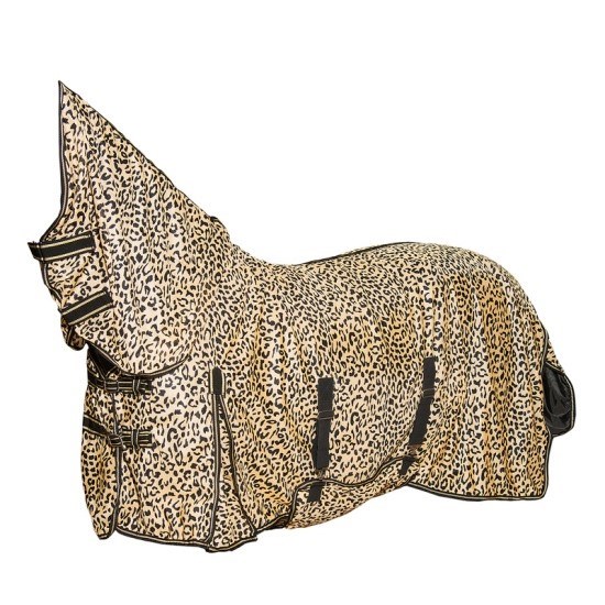 Попона Horse Comfort Leopard антимоскитная с капором - фото 10030