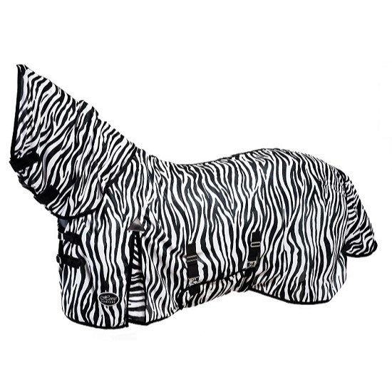 Попона Horse Comfort Zebra антимоскитная с капором - фото 10031