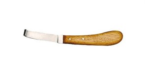 Нож копытный правосторонний с деревянной ручкой, UKAL 68178